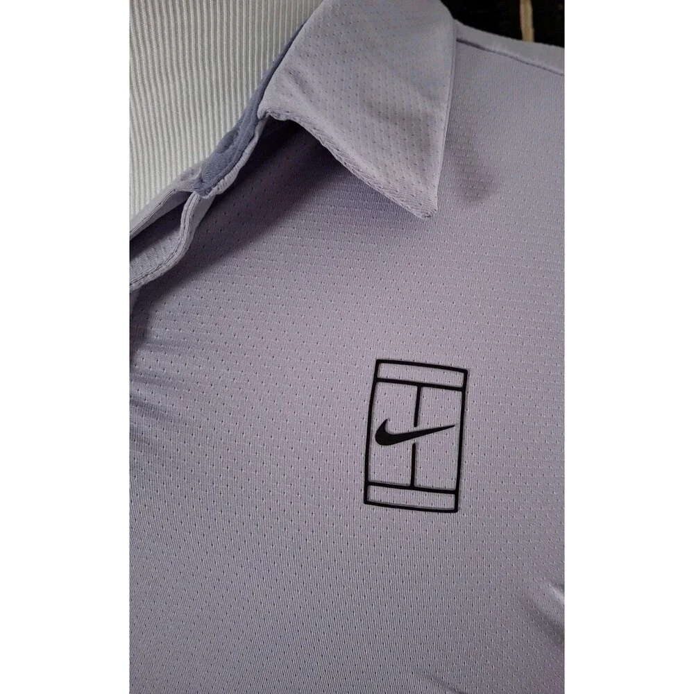 Nike Court Advantage Dri-Fit Polo Shirt Mens Large Tennis Purple FZ6907-515